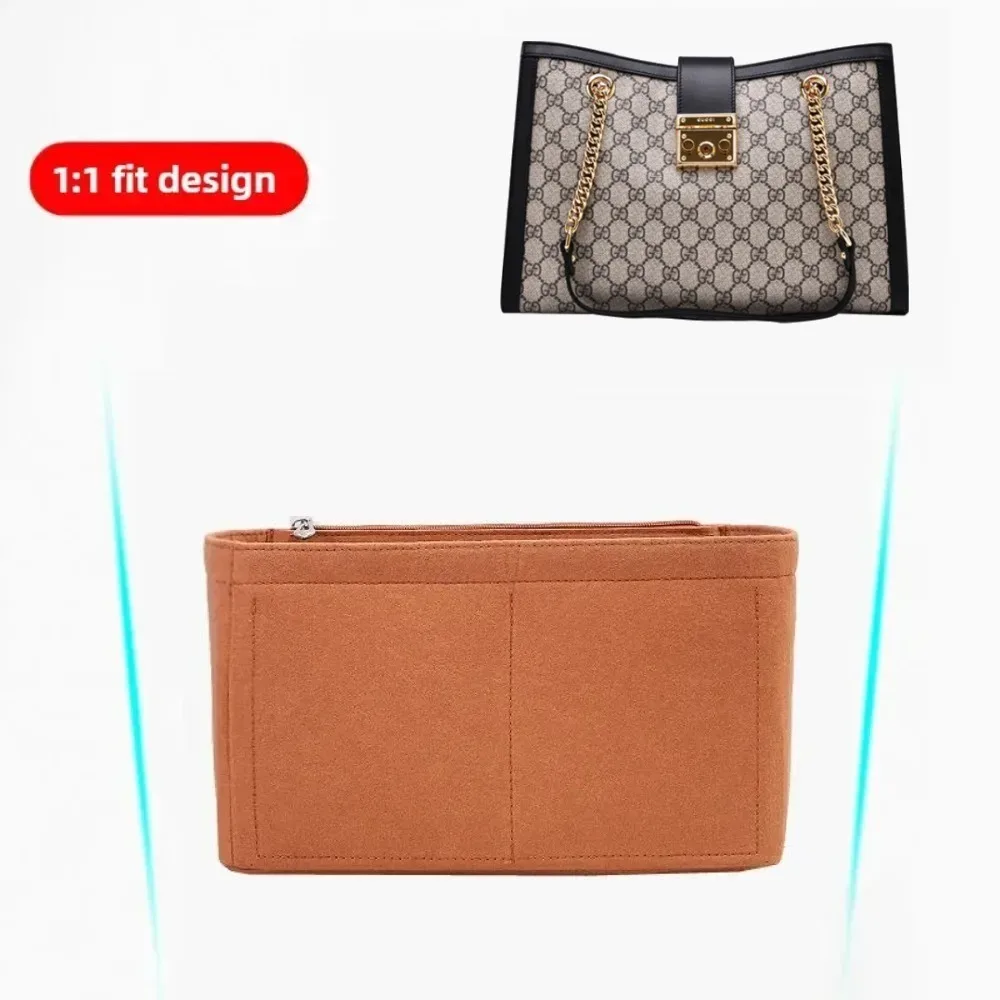 organisateur de sac à main en feutre de qualité supérieure, insert de sac, séparateur intérieur, pochette de rangement pour maquillage et voyage, pour sacs fourre-tout avec cadenas et accessoires