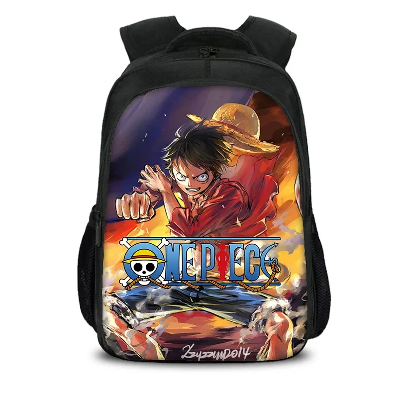 sac à dos double couche de grande capacité one piece monkey d. luffy, sacs d'école pour étudiants, sac à dos de voyage pour filles et garçons