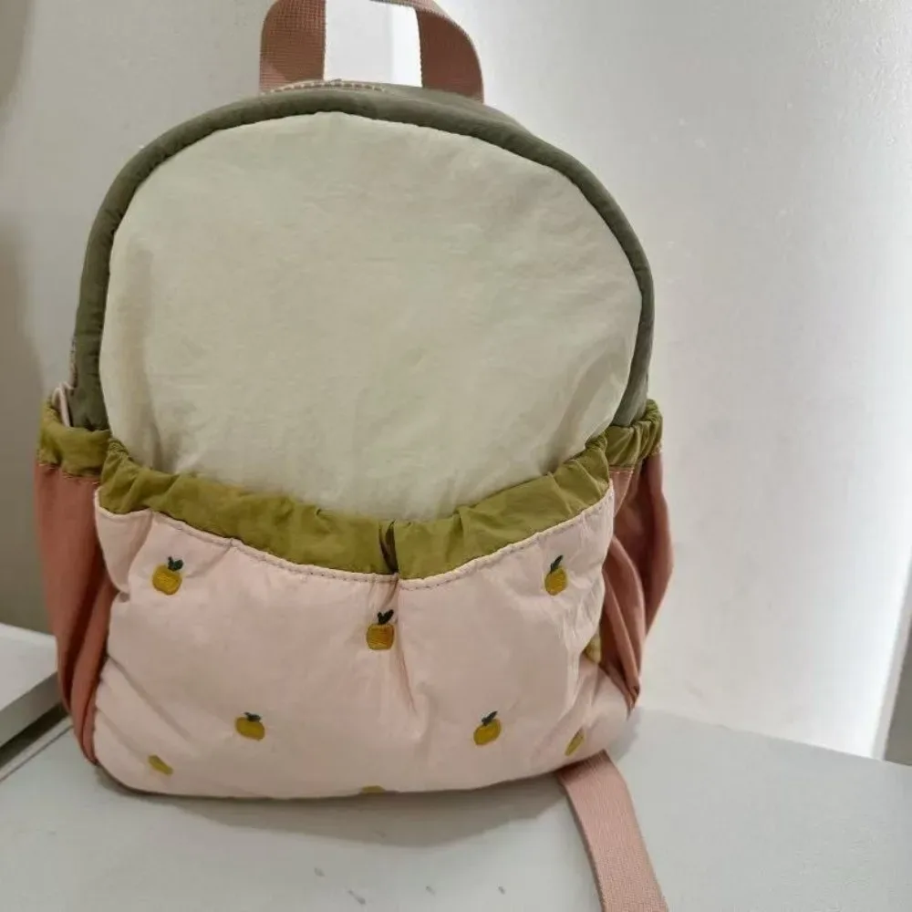 sac de rangement en nylon pour enfants, sac à dos en tissu avec motif de fruits, sac à dos multicolore de grande capacité pour étudiants, sac d'école pour la maternelle