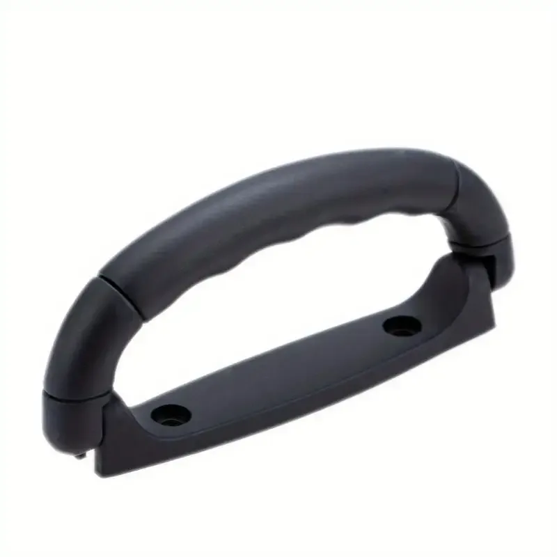 1 pièce poignée de valise en plastique noir, poignée de traction pour sac de transport, bouton antidérapant 108mm 125mm, pièce de rechange