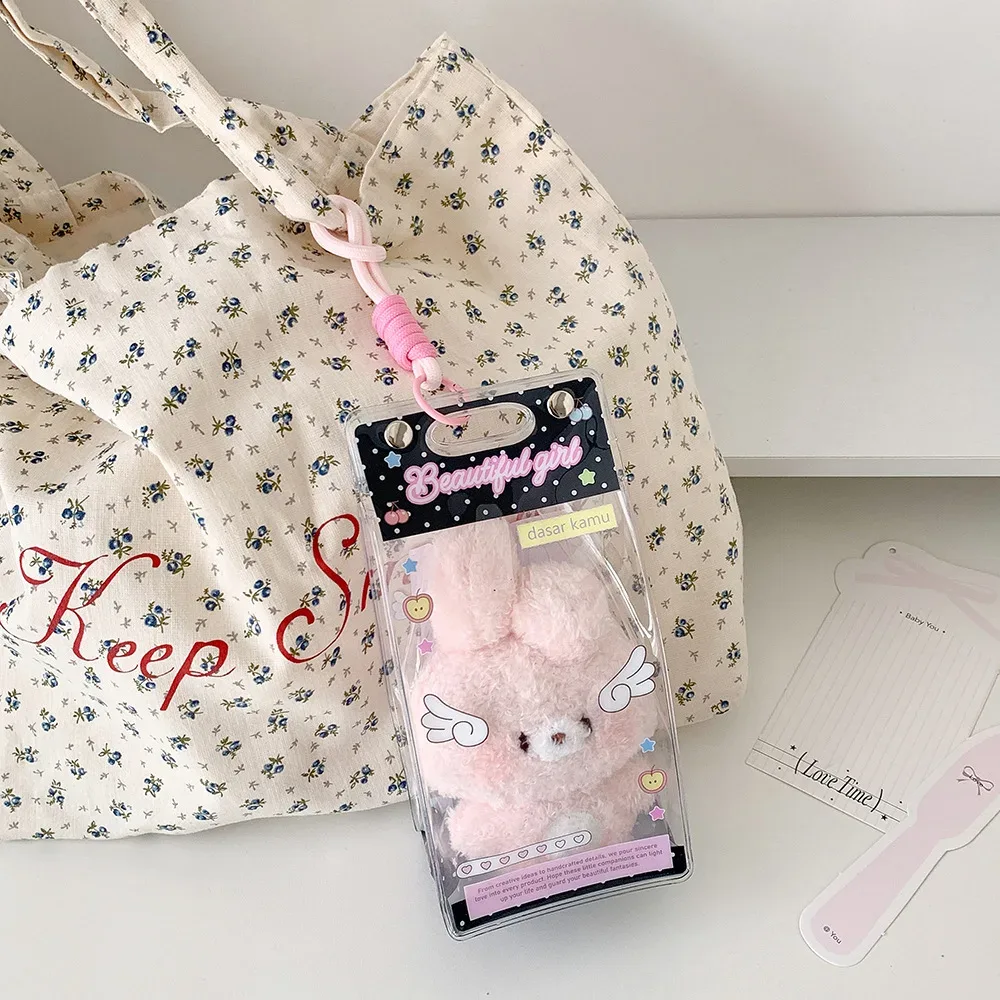 sac de rangement transparent pour poupée avec ailes d'ange, sac à bandoulière mignon pour fille, sac de présentation pour figurines décoratives, accessoires et cadeaux