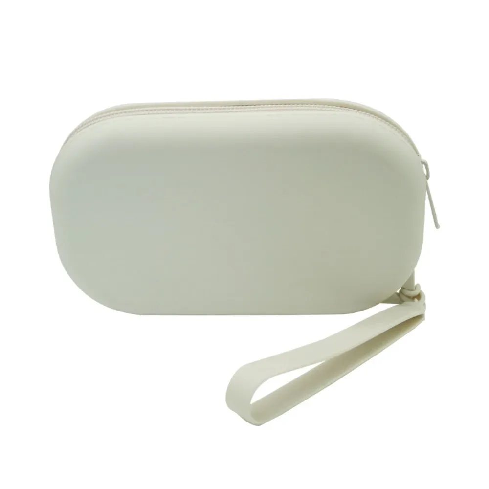 sac cosmétique en silicone couleur morandi, porte-monnaie rectangulaire, sac de rangement multifonction, grande capacité, sac pour petits objets de couleur unie