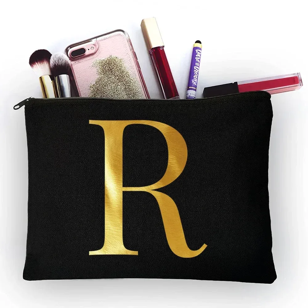 sacs à cosmétiques pour femmes, 26 lettres imprimées, jolis sacs à main de rangement portables de voyage décontractés, trousse de maquillage, trousse de toilette, offre spéciale