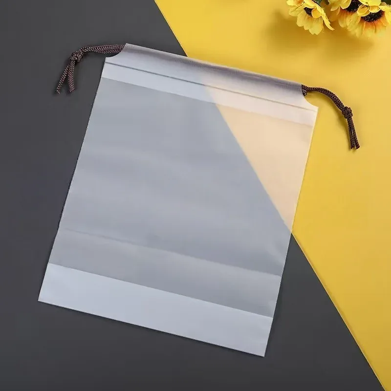 sac de rangement portable pour chaussures, sac de rangement à cordon pour articles divers, sac de maquillage de voyage, sac de rangement en plastique transparent imperméable, 5/10 pièces