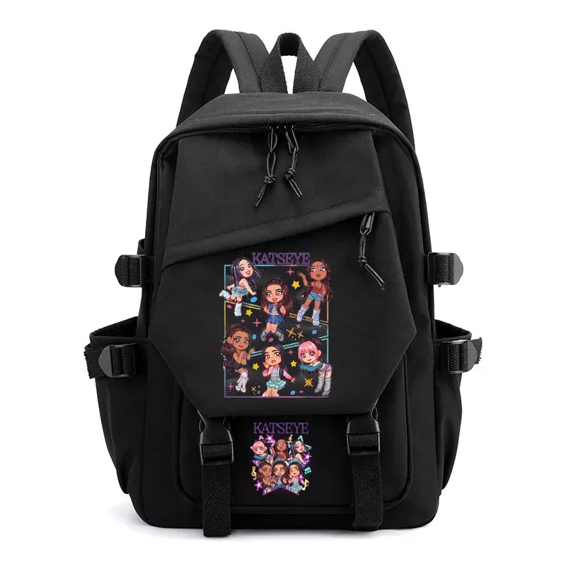 sac à dos imprimé katseye du groupe de filles coréennes, sac à dos léger en toile pour étudiants, sac à dos scolaire de haute qualité, vente chaude