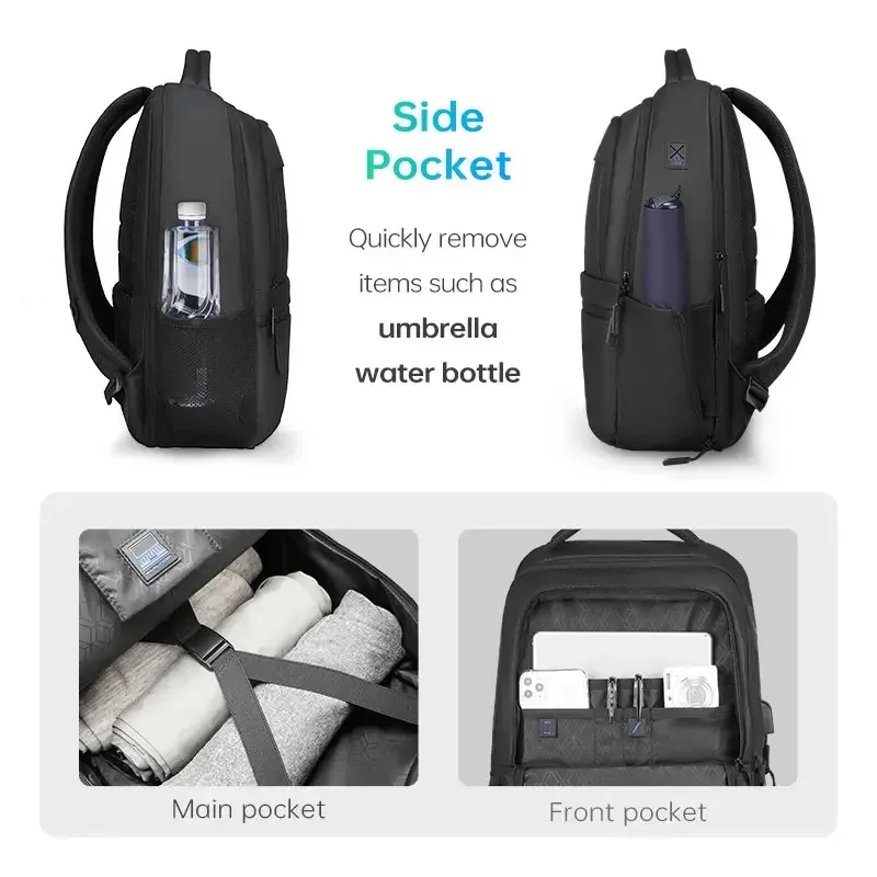 mark ryden-sac à dos multi-couches pour homme, convient pour ordinateur portable 15.6 ", sacs à dos hydrofuges pour étudiants