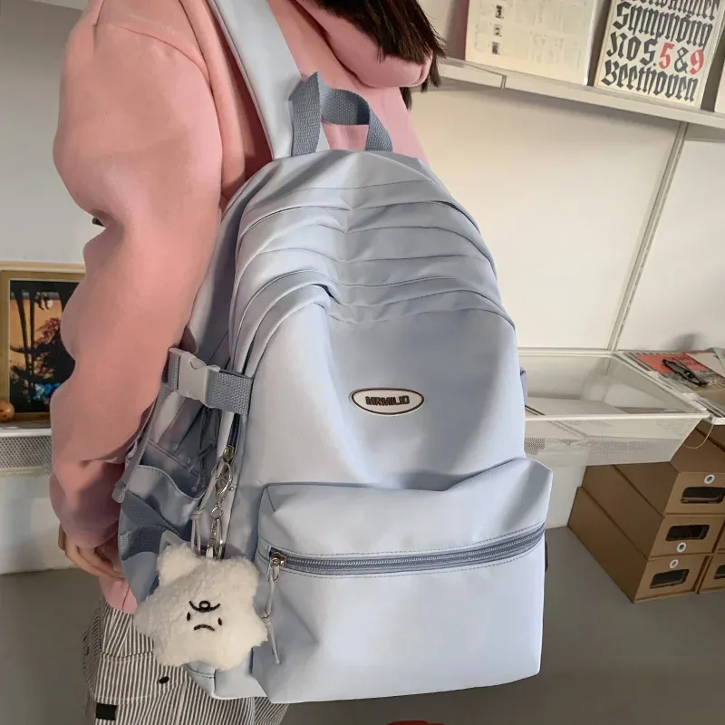sac à dos de voyage étanche pour filles, violet, en nylon, pour ordinateur portable, livre, tendance, mignon, pour université, nouvelle collection