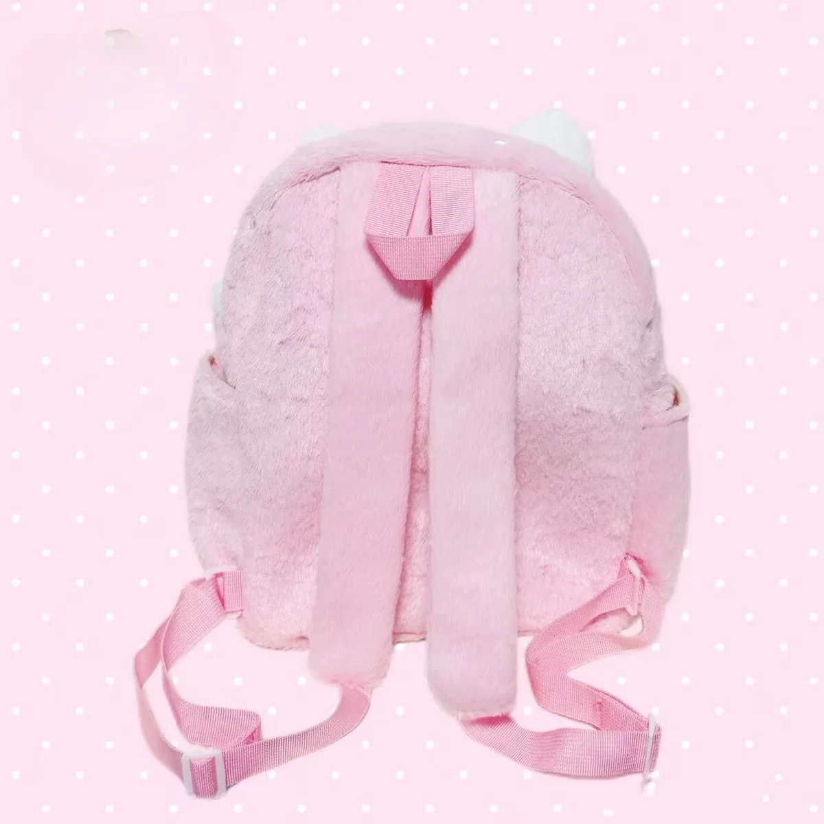 sac à dos en peluche rose doux pour femme, accessoires vestimentaires de la sous-culture japonaise strawberry angel daughter, mochilas para mujer