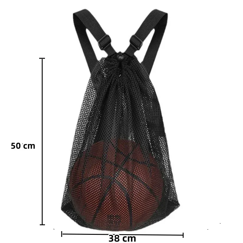 sac à dos en maille portable grande capacité avec cordon de serrage, sacs de rangement pour football, basketball, randonnée, sport, voyage, gym, shopping