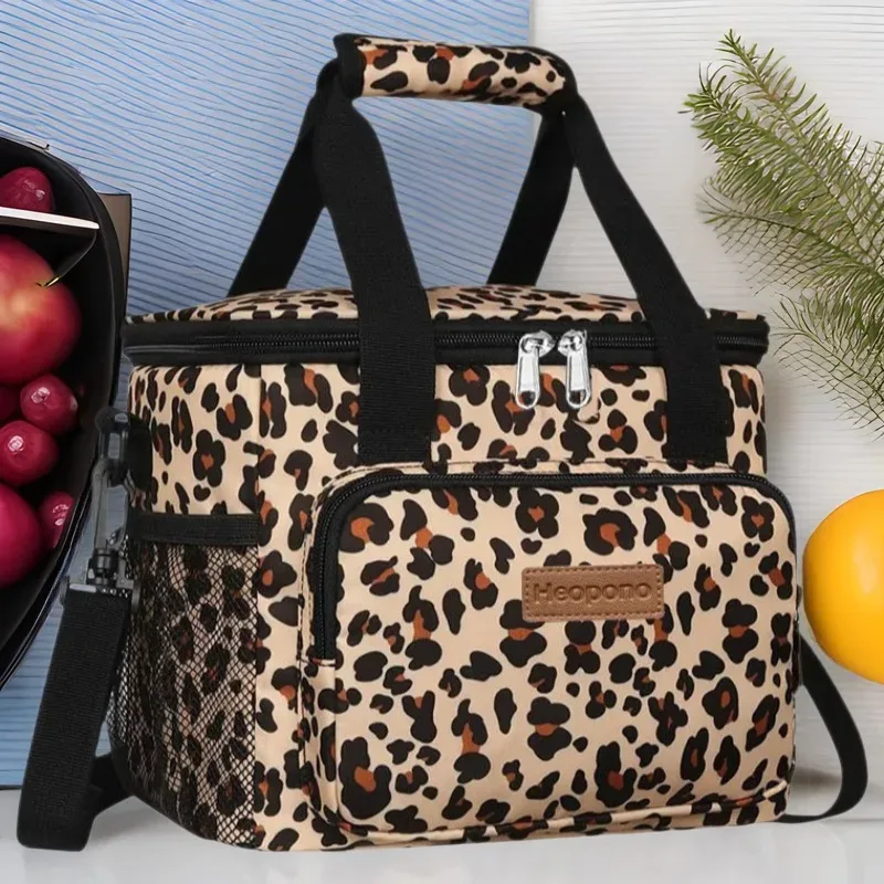 Sac isotherme de 15 L en tissu Oxford pour femme, sac à bandoulière portable pour aliments, sac isotherme pour adulte