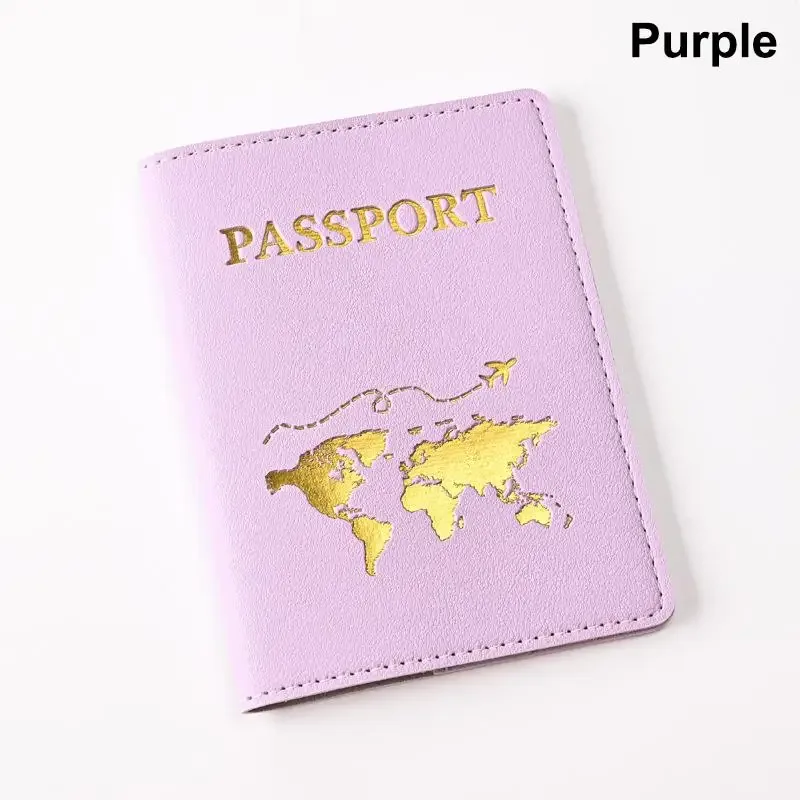 porte-passeport en cuir pu pour femmes, porte-billets, porte-cartes, sac de protection pour cartes, pochette multifonction pour cartes, pochette d'identité pour couples, 1 pièce