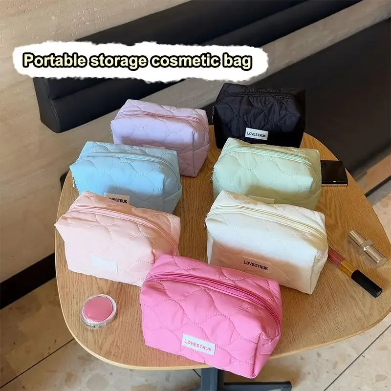 sac de maquillage pour femmes, organisateur de cosmétiques, sac à fermeture éclair de grande capacité, pochett