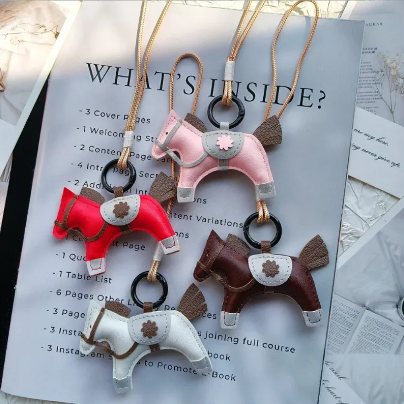 1 pièce porte-clés en cuir pu avec cordon tressé, pendentif pour sac à dos, accessoires de suspension pour téléphone, décoration diy