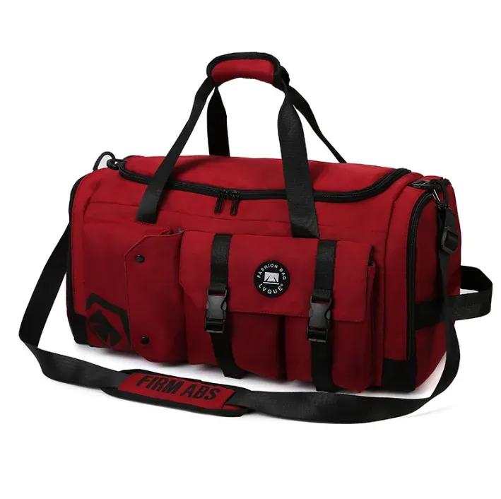 nouveau sac de voyage grande capacité 2025, compartiment séparé pour chaussures, sac de sport et de gym avec fermeture éclair pour séparation sec/humide