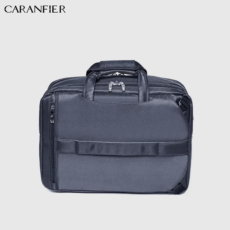 caranfier hommes porte-documents affaires sac de messager en nylon grande capacité multi-fonction 14 pouces ordinateur portable sacs à main à bandoulière