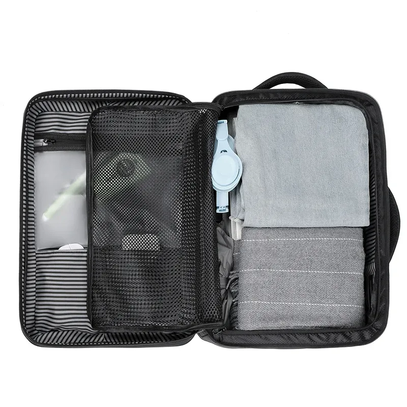 sac à coque rigide sr pour ordinateur portable de grande capacité usb, sac de voyage en matériau abs, valise étanche pour ordinateur portable, mode commpiedmont, 17 pouces