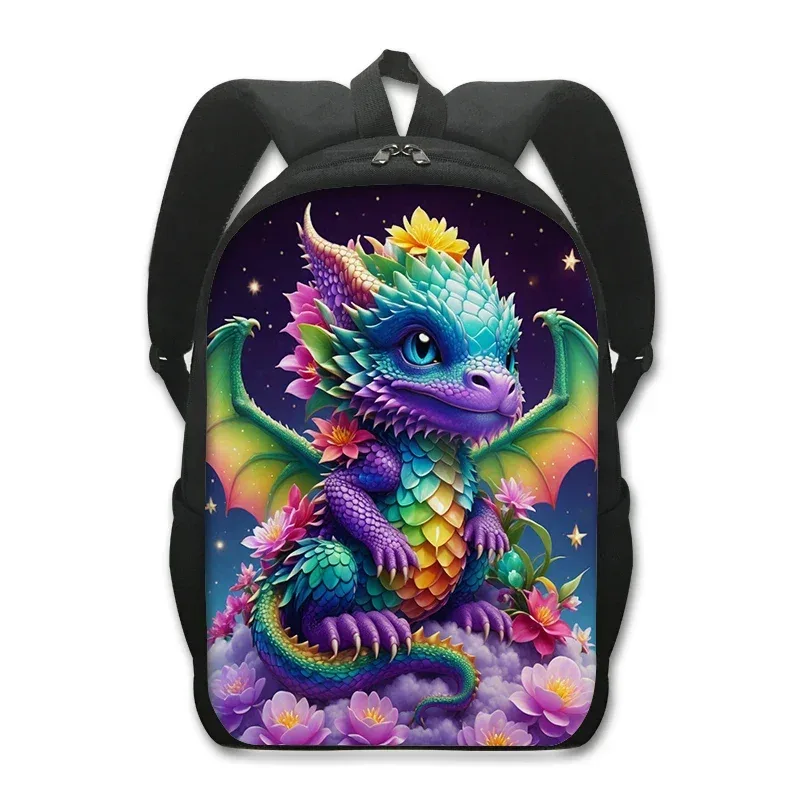 Sac à dos Dragon de dessin animé pour étudiants, sac à dos fantaisie avec imprimé Dragon magique, sac à dos pour ordinateur portable pour femmes et hommes, sac à dos de voyage en plein air