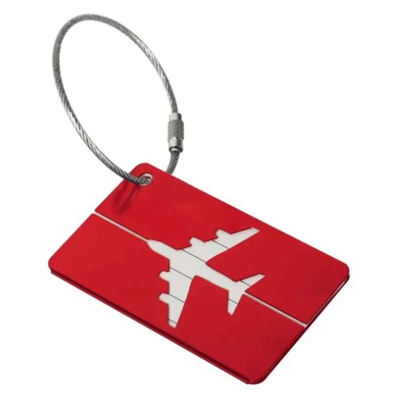 étiquettes de bagage de voyage en métal de mode étiquettes de nom de bagage porte-étiquette d'adresse de valise étiquette de bagage en alliage d'aluminium accessoires de voyage