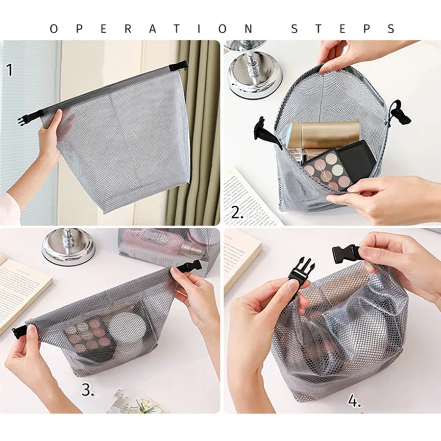 sac de plage de grande capacité, imperméable, sac de voyage, sac de shopping, trousse de toilette portable, sac à main, organisateur de cosmétiques et de maquillage
