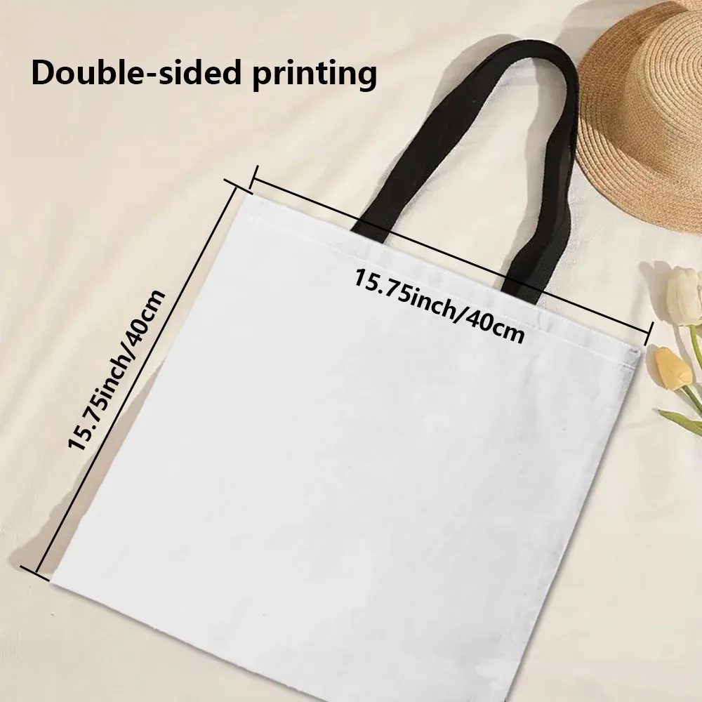 nouveau sac à main imprimé bouledogue français double face, sac de shopping décontracté de grande capacité, sac à bandoulière multifonctionnel