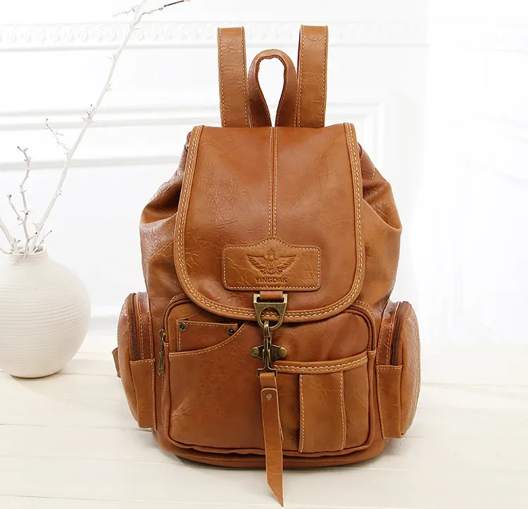 nouveauté sac à dos pour homme en cuir pu de haute qualité, style vintage, sac à dos coréen pour étudiant, grand sac à dos pour ordinateur portable et école