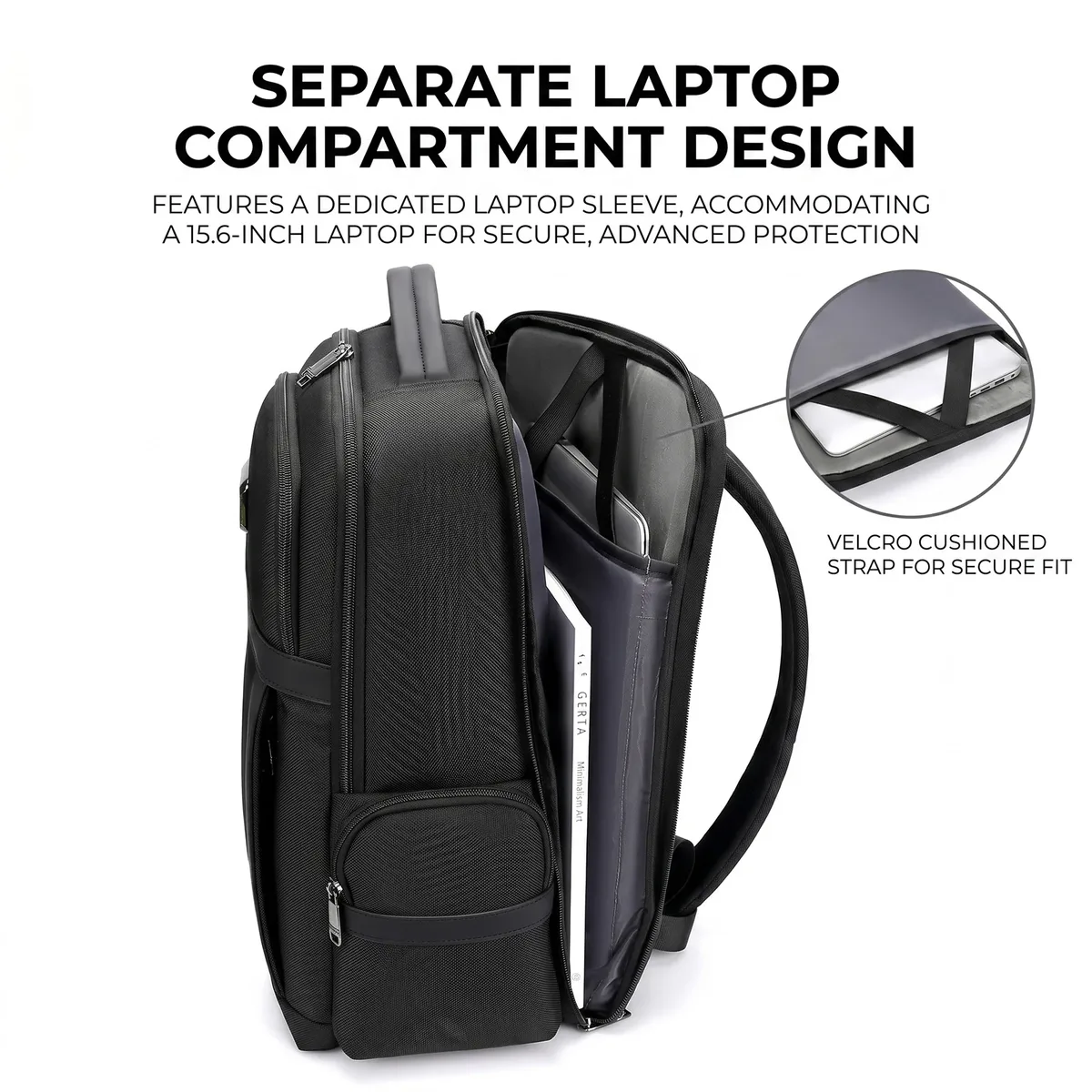 sac à dos léger pour homme, grande capacité, sac de voyage d'affaires pour ordinateur portable, sac à dos décontracté 2-en-1 pour le travail/le collège, durable
