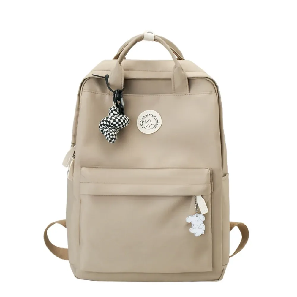 sac à dos étanche pour femmes, grande capacité, en nylon, de voyage, ergonomique, couleur unie, pour ordinateur portable, livre, étudiant