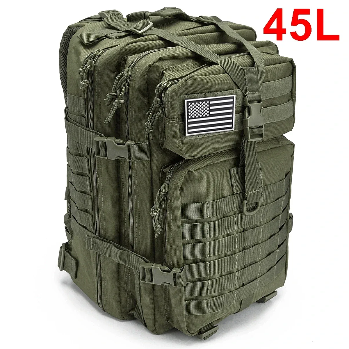soldes saisonnières : sac à dos tactique 45l, sac d'assaut 3p avec système molle pour la randonnée, la chasse et la survie en plein air