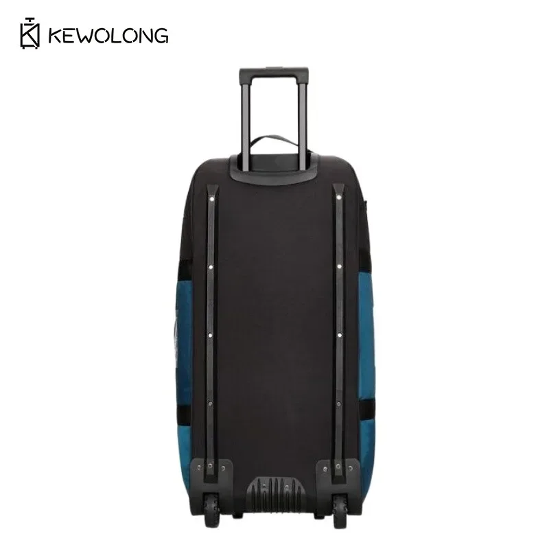 sac de matériel roulant étanche-sac à dos à roulettes de grande capacité 90l avec sangle de traction, polochon robuste pour équipement de camping