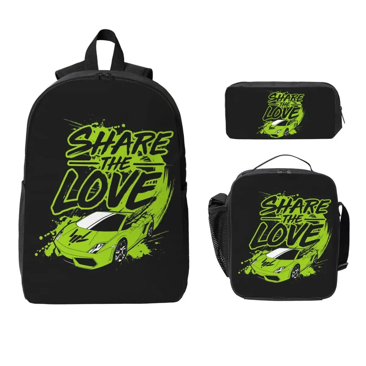 sac à dos pour jeunes garçons et filles, sac d'école, sac à bandoulière pour ordinateur, 3 pièces, sac à déjeuner isotherme, trousse à crayons