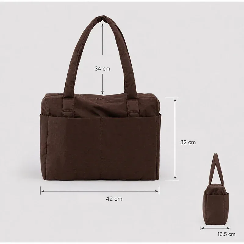 sac à main de voyage en nylon grande capacité, sac à bandoulière rétro européen et américain pour femme avec plusieurs poches et fermeture éclair, sac de sport et de shopping