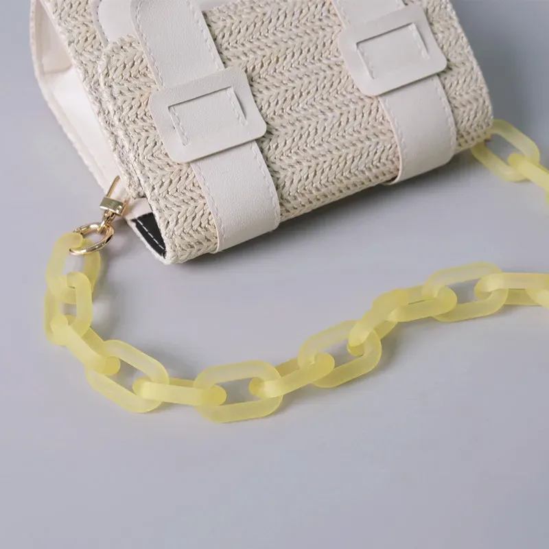 accessoires de sac à bandoulière en acrylique pour femmes, pièces détachables, chaîne de remplacement, bonbons, mignon, sangle mate, chaîne de poignée d'épaule, nouvelle mode