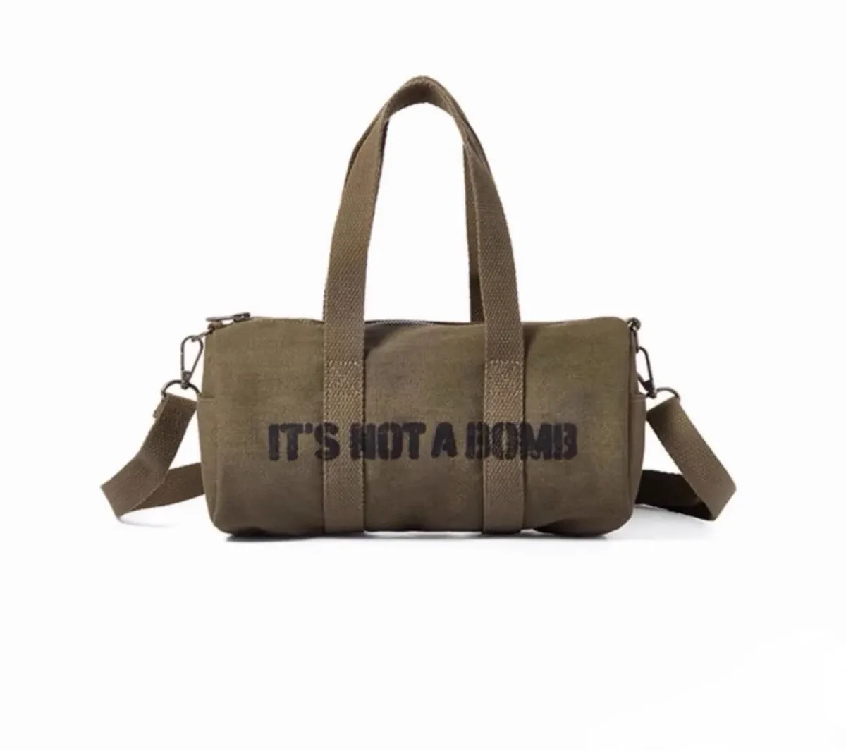 Sac en toile de style identique, sac à bandoulière tendance, sac vert décontracté pour hommes et femmes, cadeau pour fans, sac bandoulière croisé