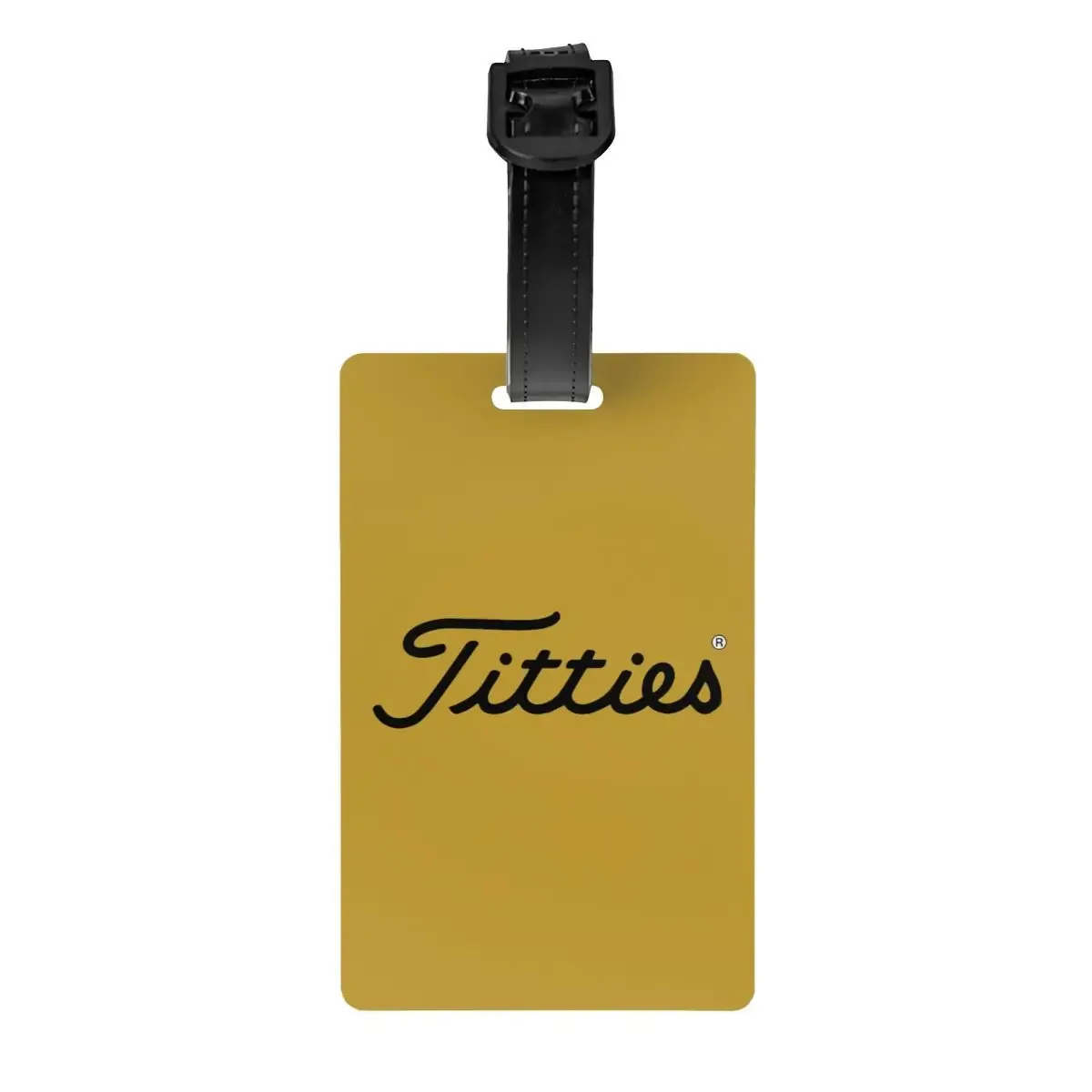 t-titties étiquettes de bagage motif balle de golf, accessoires de valise, porte-étiquette d'identification pour bagages de voyage, nom et adresse