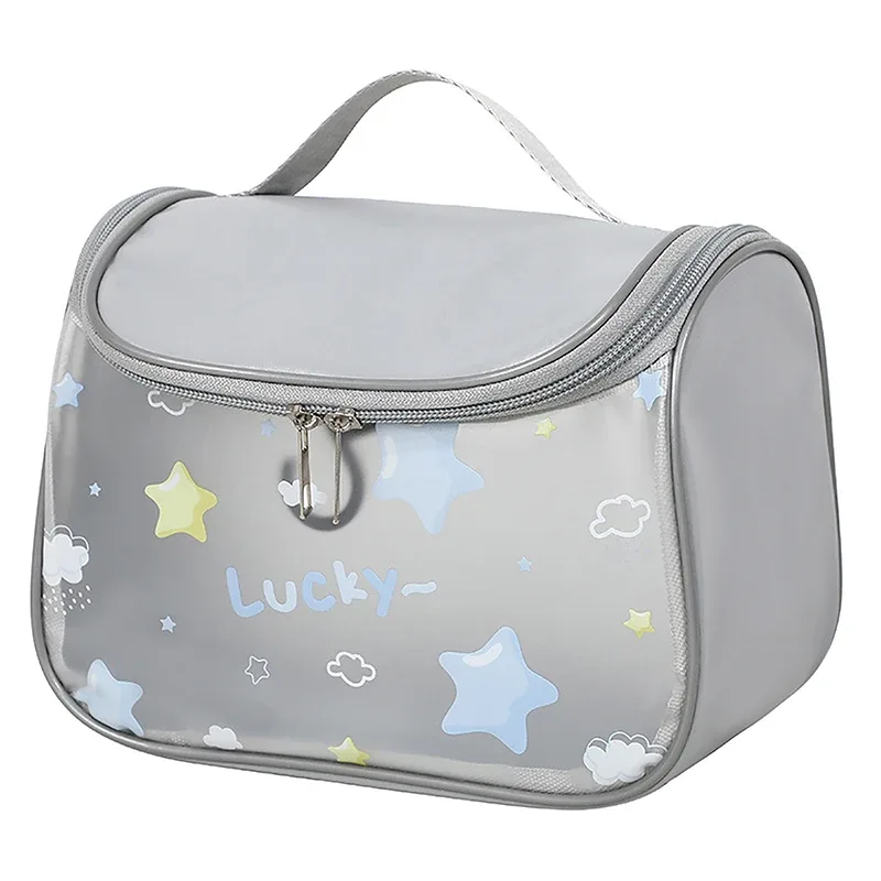 trousse cosmétique portable pour femme, trousse de maquillage, rangement de voyage, toilette, organisateur, étanche, pvc, transparent, fermeture éclair