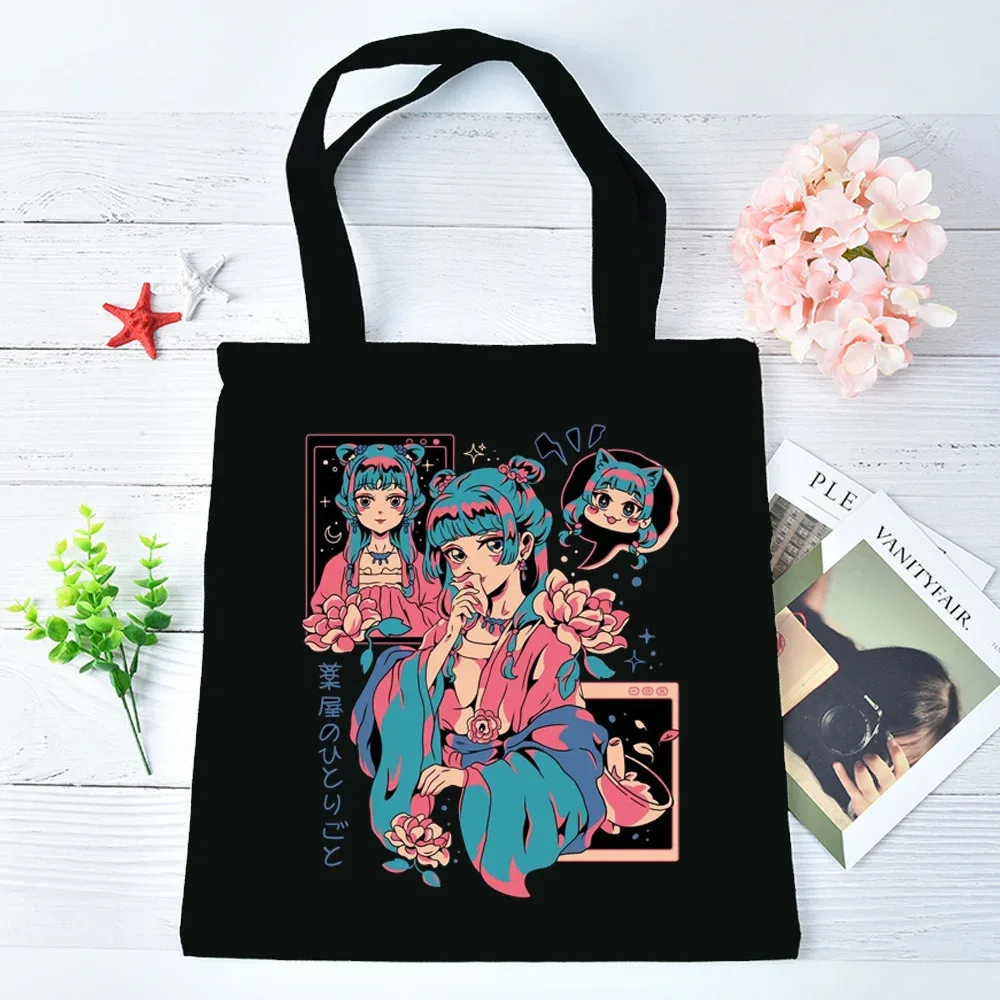 sac cabas apothecary diaries, sac à bandoulière en toile, sac de courses pour femme