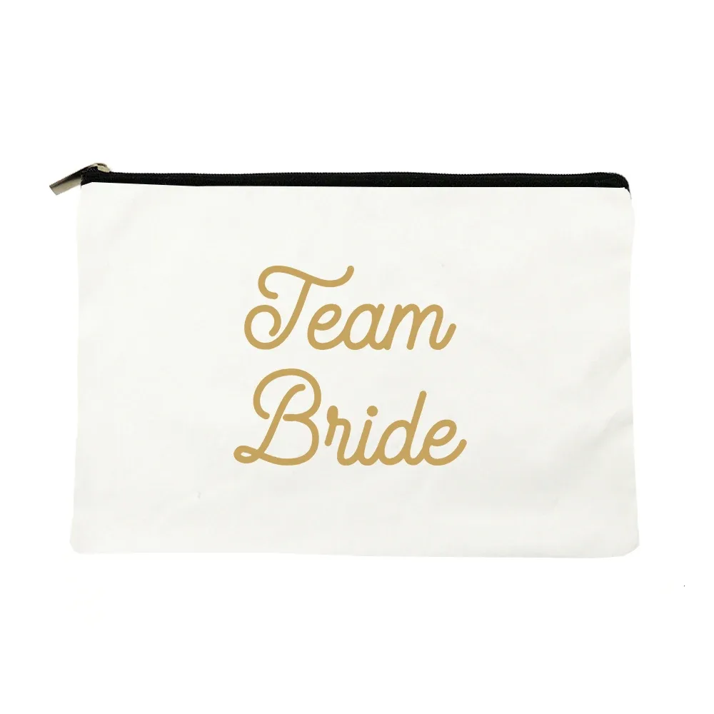 sacs de maquillage college pour femmes, trousse de toilette pour femmes, trousse à cosmétiques, sac de rangement, trousse de toilette, équipe de la mariée, cadeaux de demoiselle d'honneur, évaluation de voyage