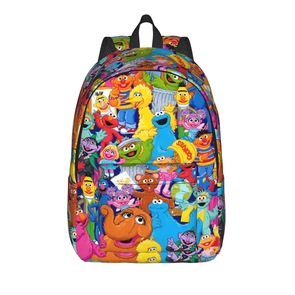 Sesames Streets Cool Backpack Sports Student Hiking Travel Elmo Friends Daypack pour hommes et femmes, sac à bandoulière pour ordinateur portable