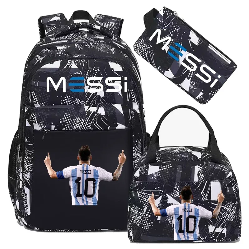 nouveau football messi sac à dos pour adolescent garçon fille retour à l'école sac étudiant cartable loisirs voyage sport sacs à dos décontractés
