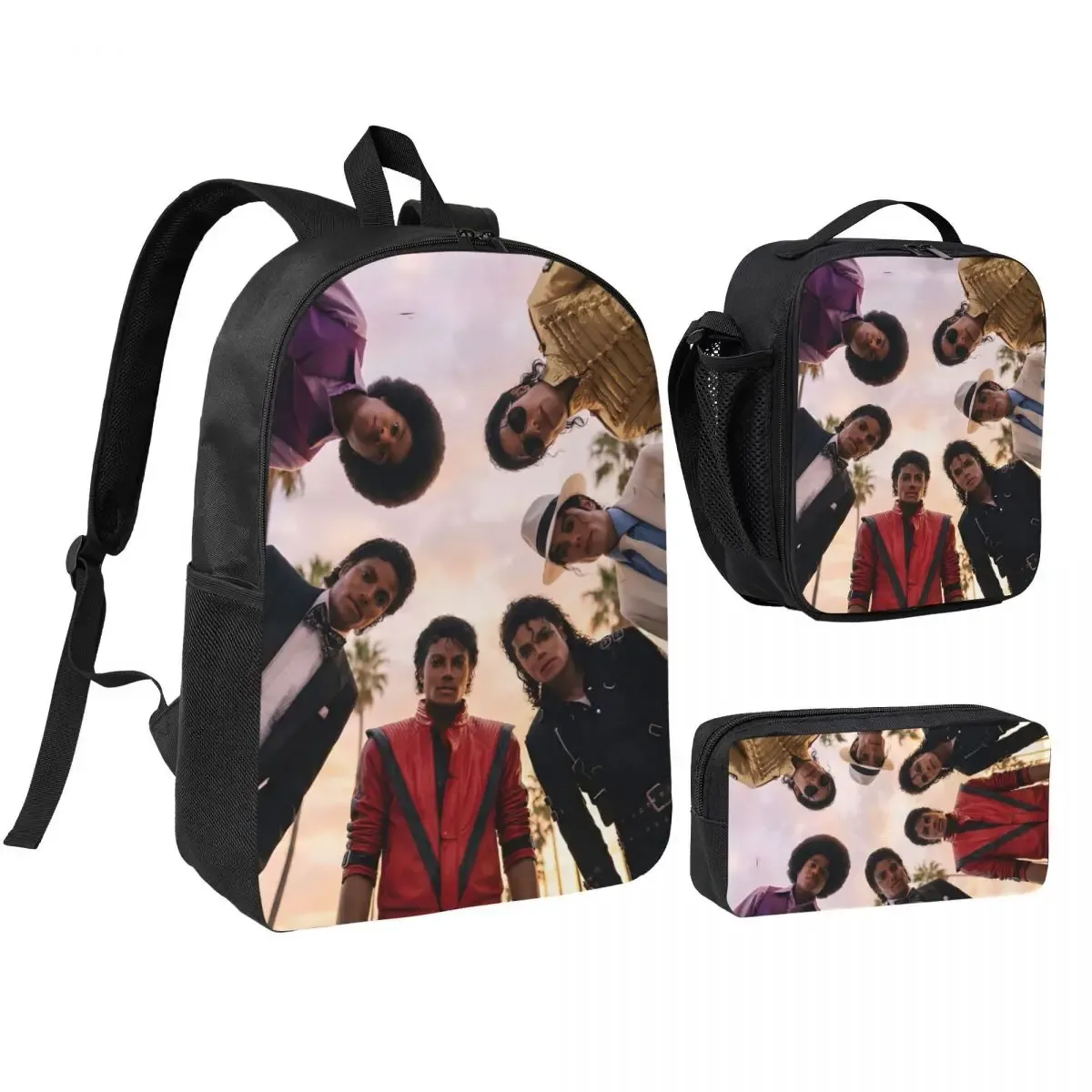 sac à dos 3 pièces/ensemble 261 mj dangerous tour pour étudiant, sac à bandoulière, sac à déjeuner, trousse à crayons