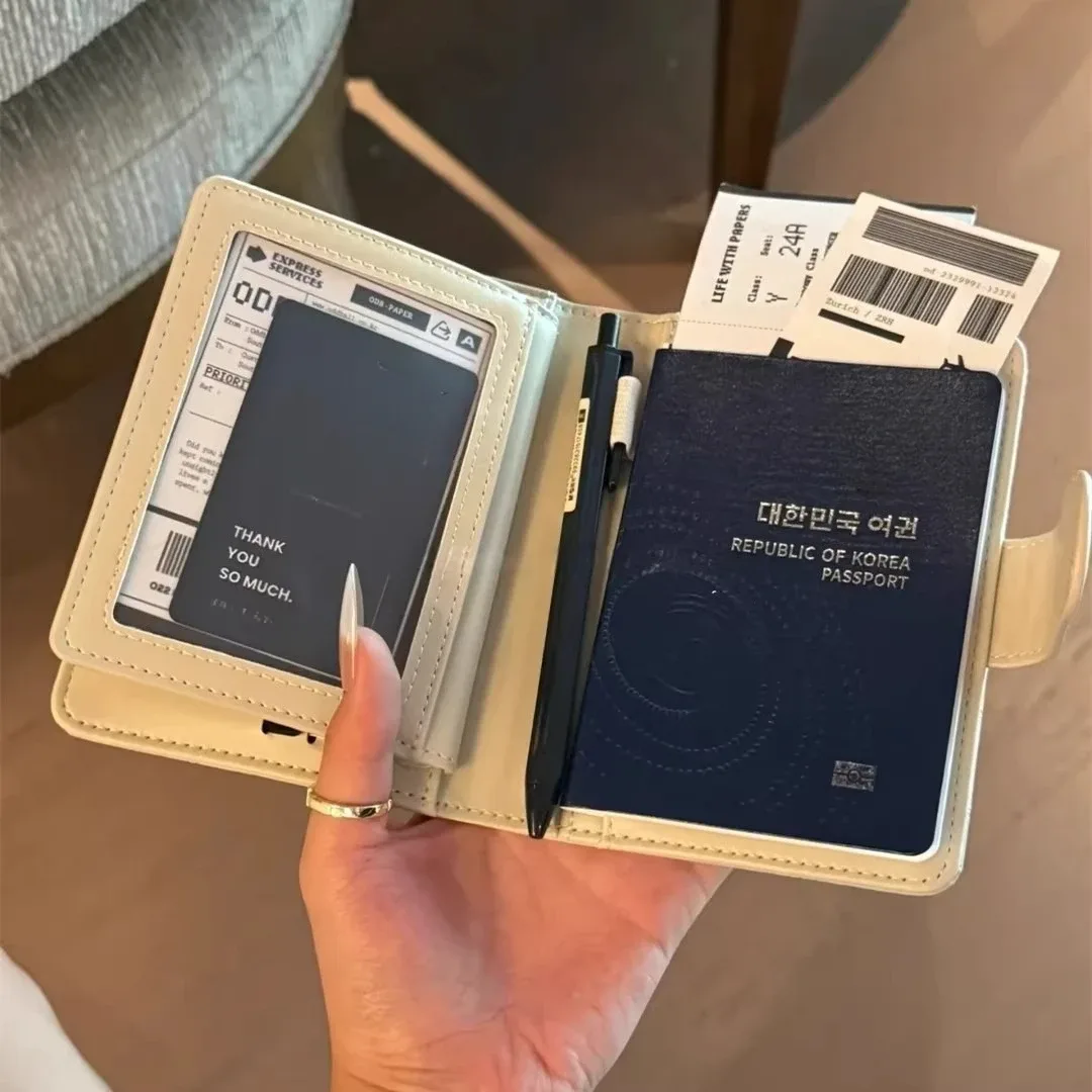 porte-passeport, sac à passeport, porte-cartes multifonctionnel, porte-cartes bancaires, clip pour passeport, étui en cuir pu, accessoires de voyage