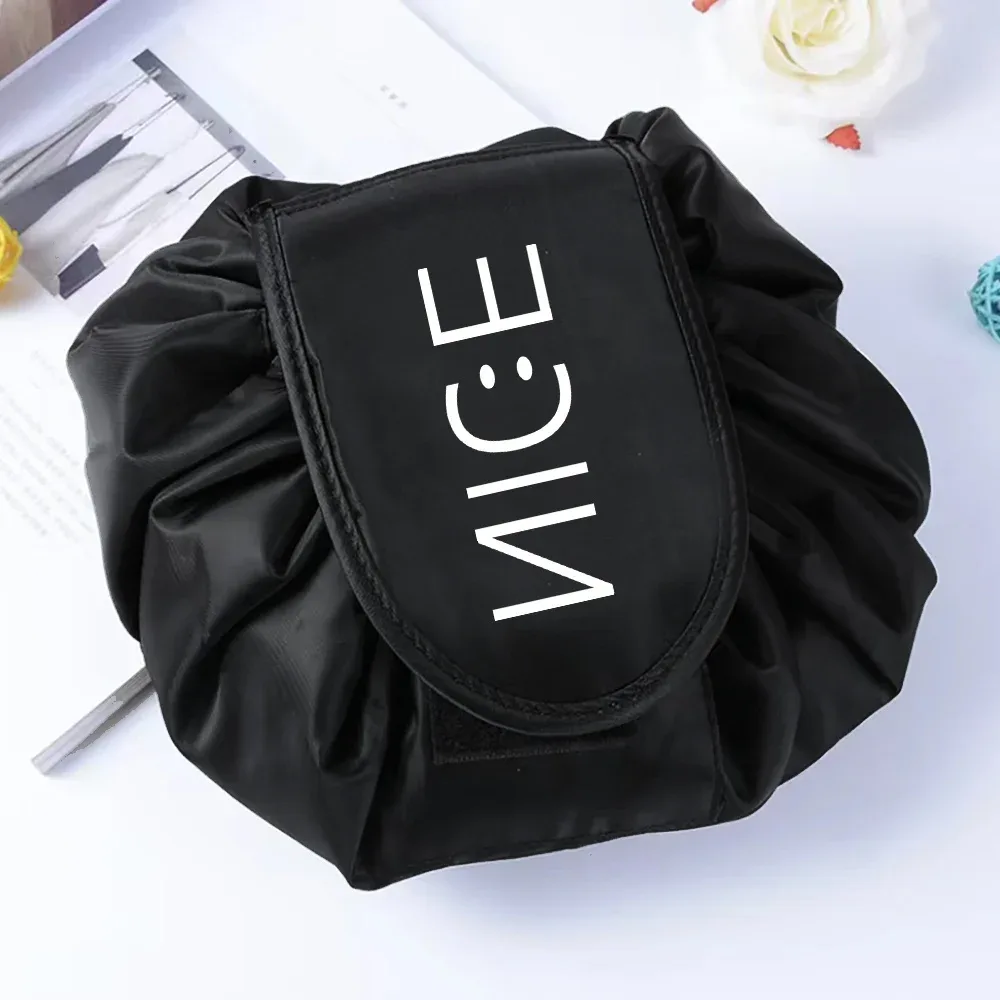 sac de rangement portable étanche pour cosmétiques, sac paresseux de proximité wstring, poudres de maquillage magiques, grande capacité, trousse de beauté de toilette de voyage
