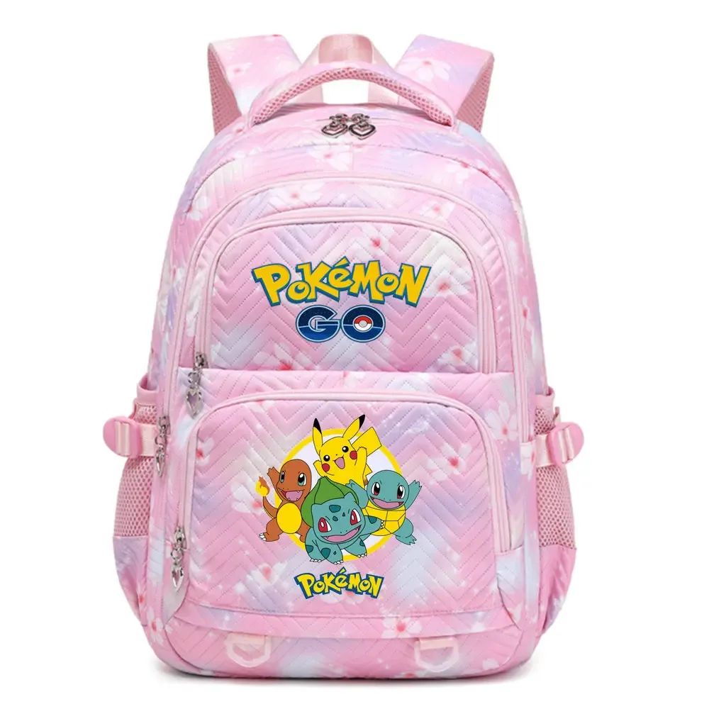 sac à dos pokemon pikachu de grande capacité pour filles, sac de voyage quotidien, sac à bandoulière pour femmes, 4 couleurs