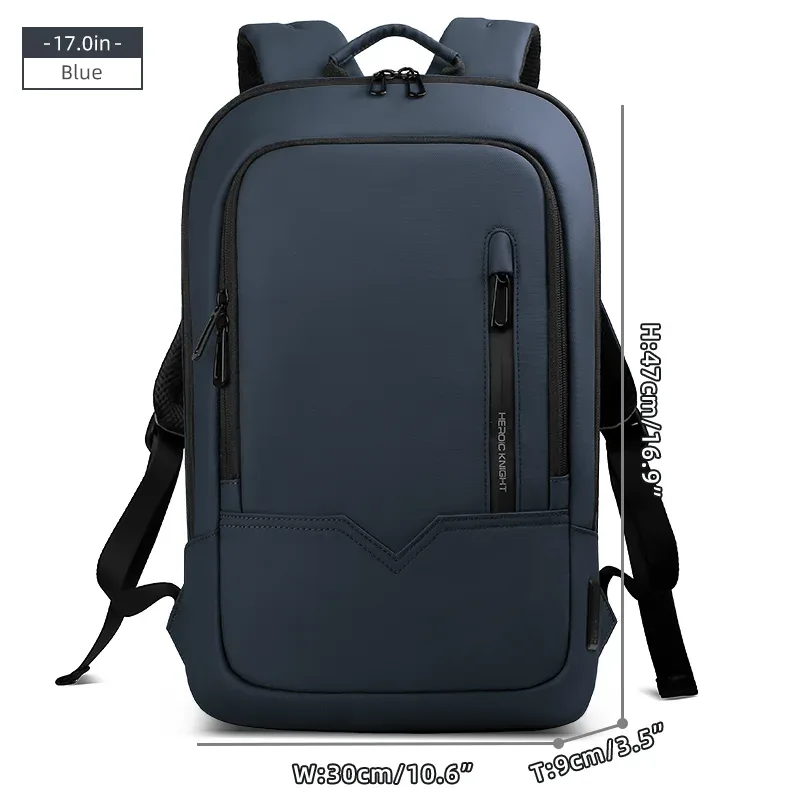hk – sac à dos de haute qualité pour ordinateur portable de 15.6 pouces, sac à dos de voyage léger en tissu oxford imperméable pour hommes d'affaires