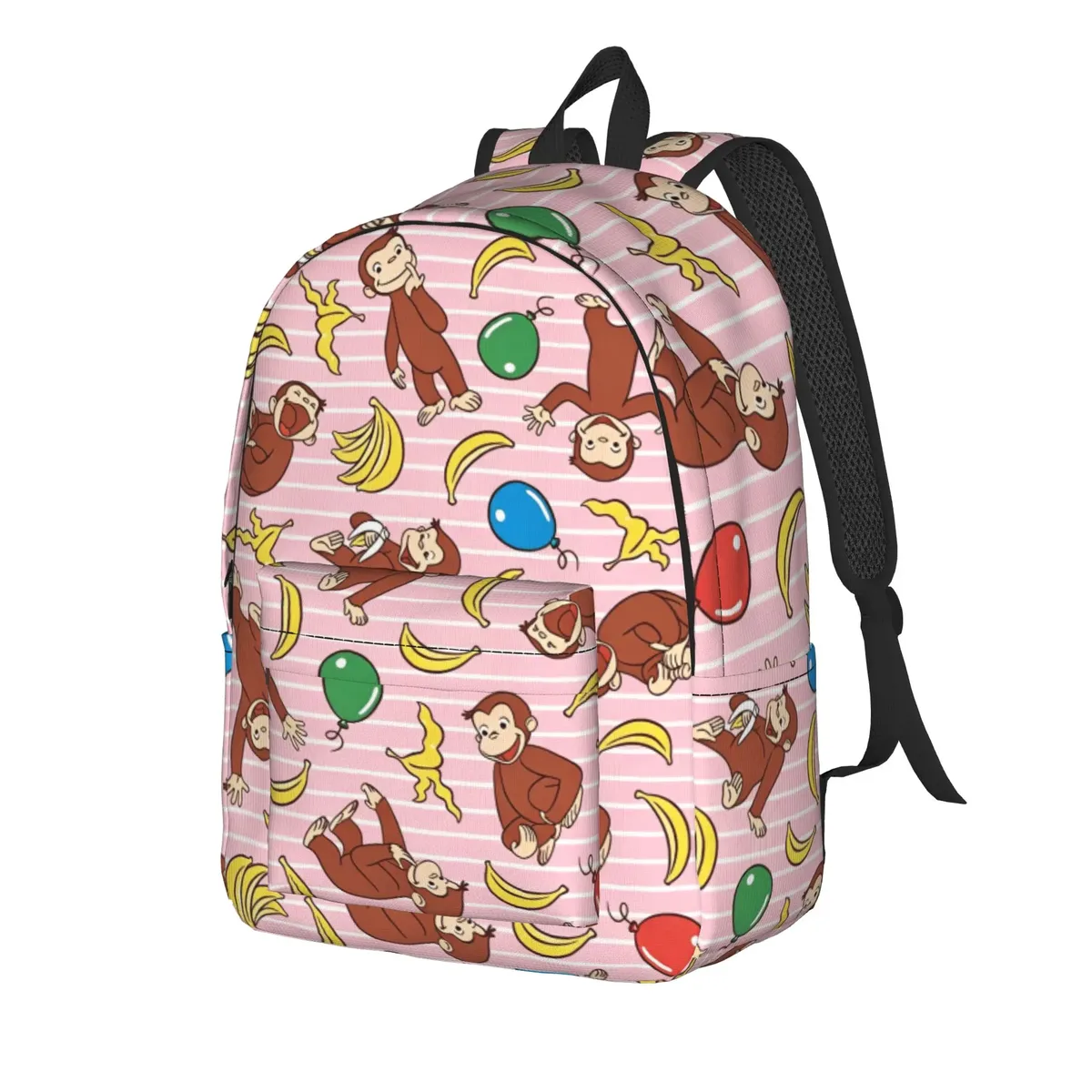 sac à dos pour adolescents curious george monkey cartoon, sac à dos de sport, de randonnée, de voyage, série télévisée, sac à dos unisexe, sacs en toile pour ordinateur