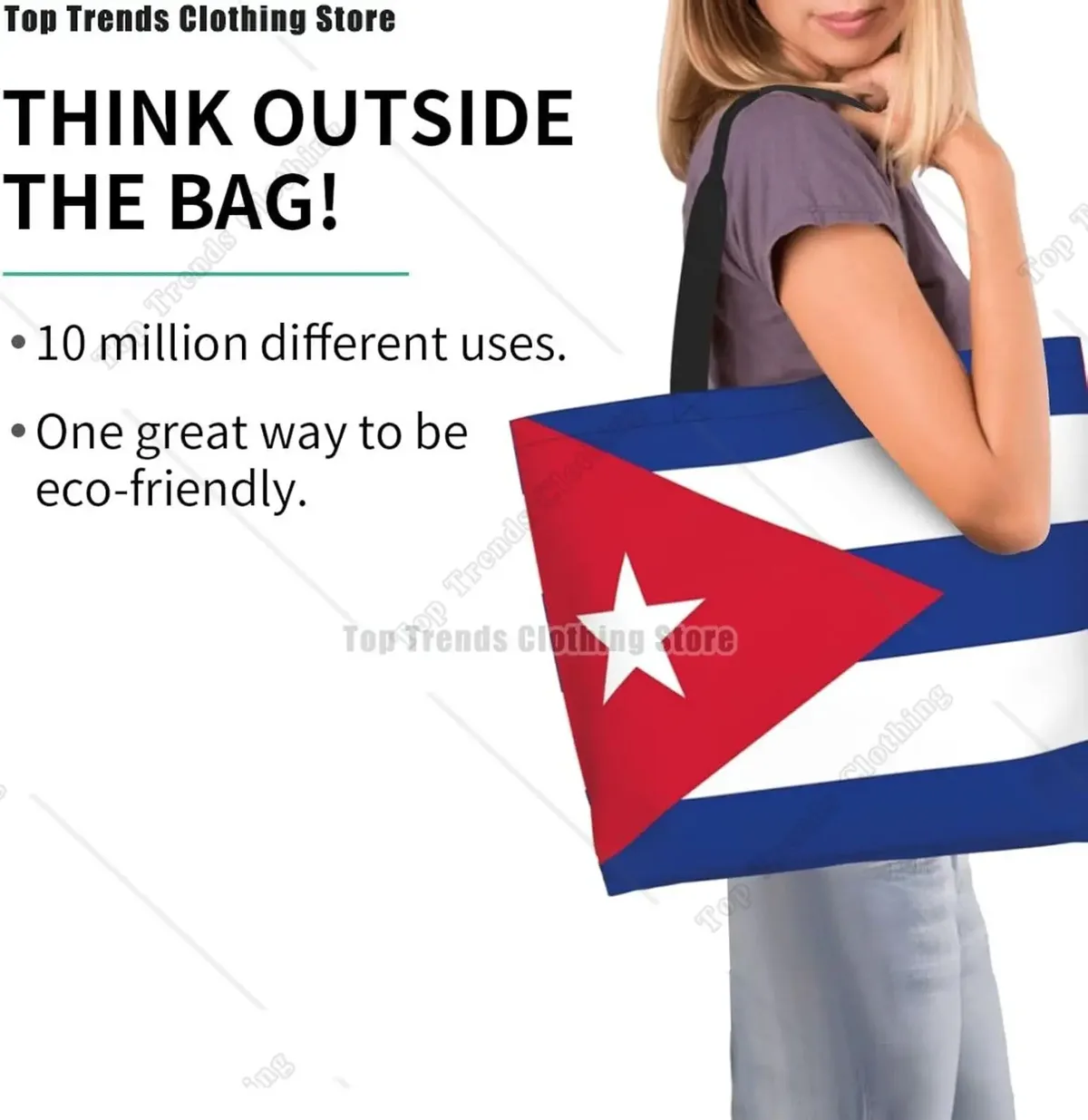 sac fourre-tout drapeau cubain pour femmes et hommes, grands sacs de courses réutilisables pour la plage, les voyages, la salle de sport, le yoga