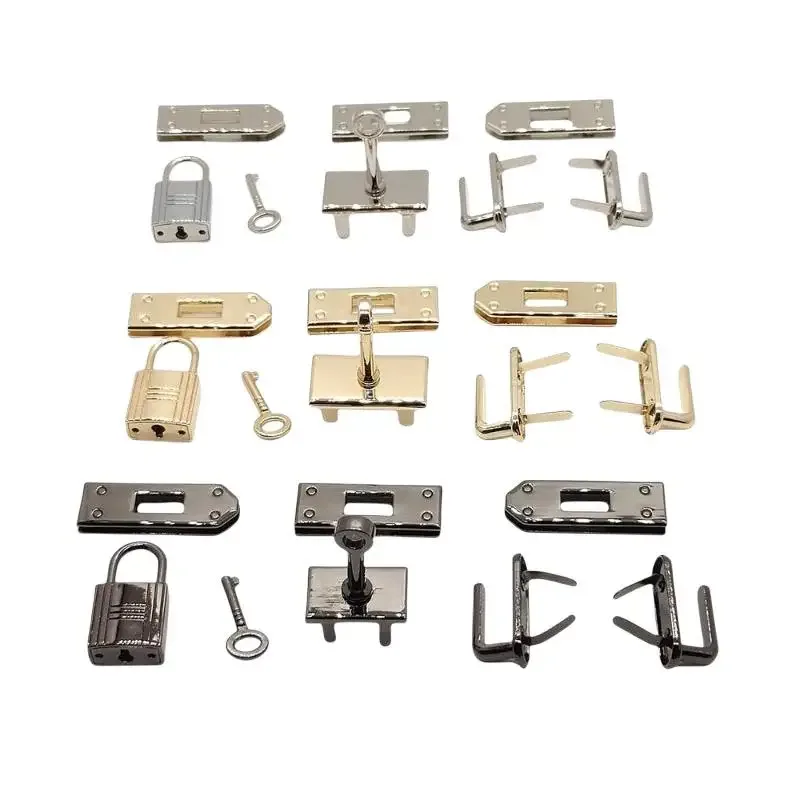 7 pièces de boutons de fermeture en métal de haute qualité pour la fabrication sur mesure de sacs à main, sacs à bandoulière et pochettes DIY.