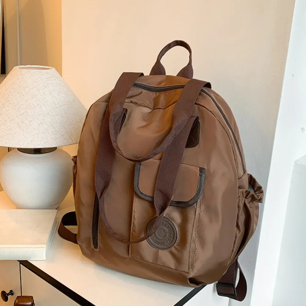 sac à dos de natation en nylon de style coréen, grande capacité, sac à bandoulière rond en nylon, sac fourre-tout, design de niche, sac de fitness pour filles