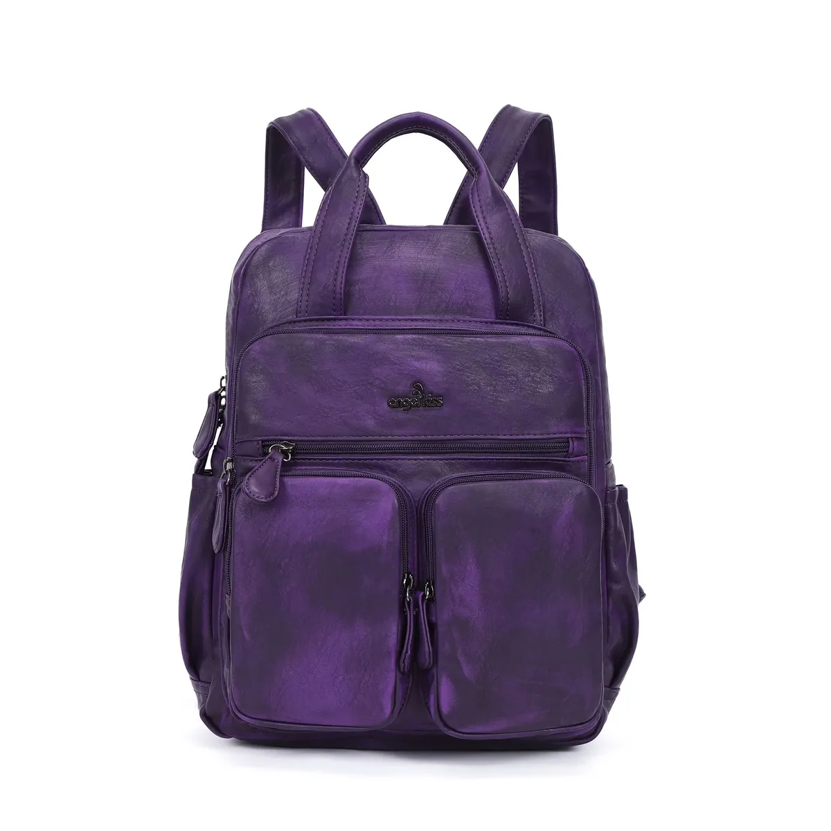 grand sac d'école pour femmes, couleur unie, multi-poches, mode voyage, grand sac à dos pour la rentrée scolaire