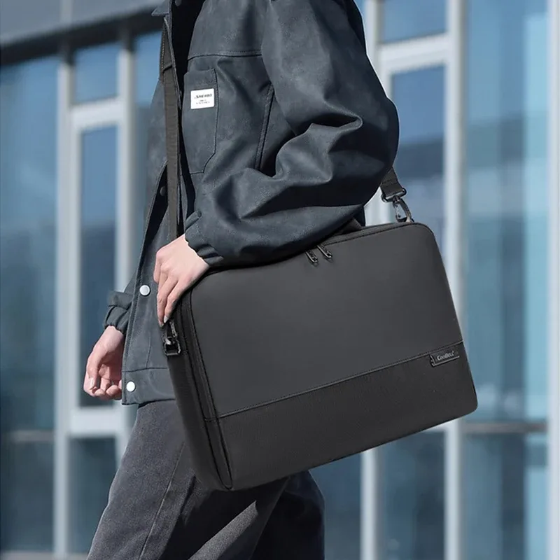 porte-documents portable léger haut de gamme personnalisé avec logo sac à bandoulière pour ordinateur portable 15 pouces sac officiel pour hommes nom imprimé en gros